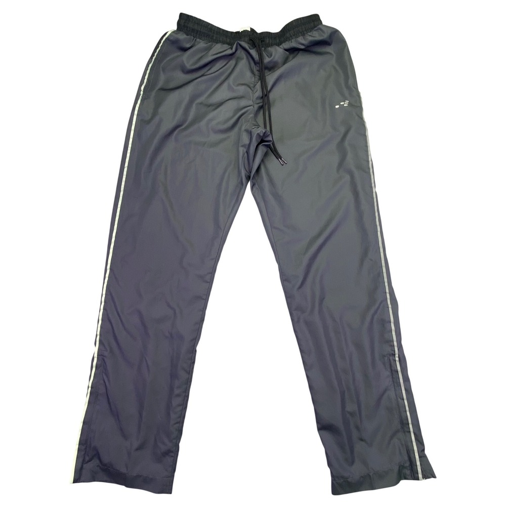 BCG Track Pants Men's Medium Athletic Black Elastic‎ Drawstring Side Stripe